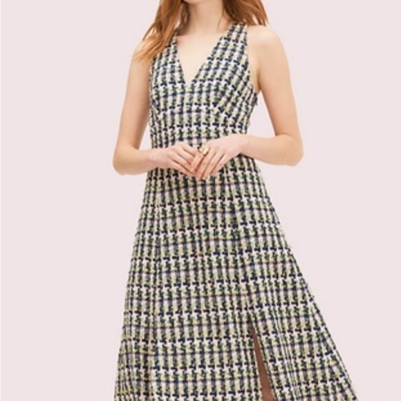 Kate Spade | Pop Tweed Halter Midi Dress NWOT - Picture 3 of 11